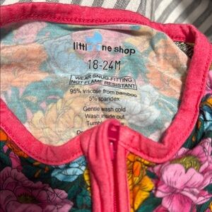 Little One Shop Floral Pink Baby Onesie